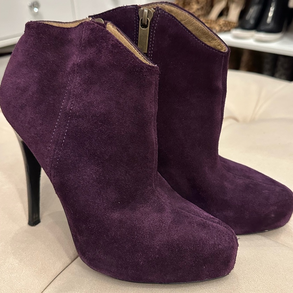 Jessica Simpson,  gorgeous purple suede ankle boots. Size 6 1/2..